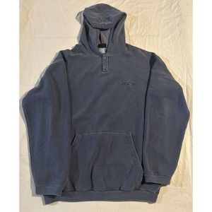 VINTAGE Bullhead Hoodie Mens X-Large Navy Faded Skater Sweatshirt Y2K 90s